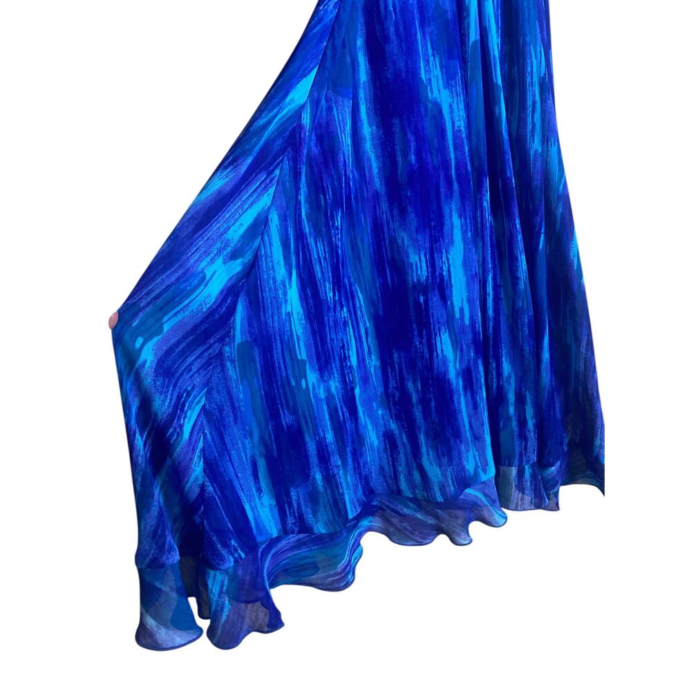 MSK Blue ruffle dress size 14 - Picture 4 of 8